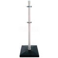 Tire Conversion Technologies Square Sign Base 20 Lbs, w/ 2-3/8in PVC Sleeve Insert & 4' - 2in PVC Post w/ Brackets SB-20-4